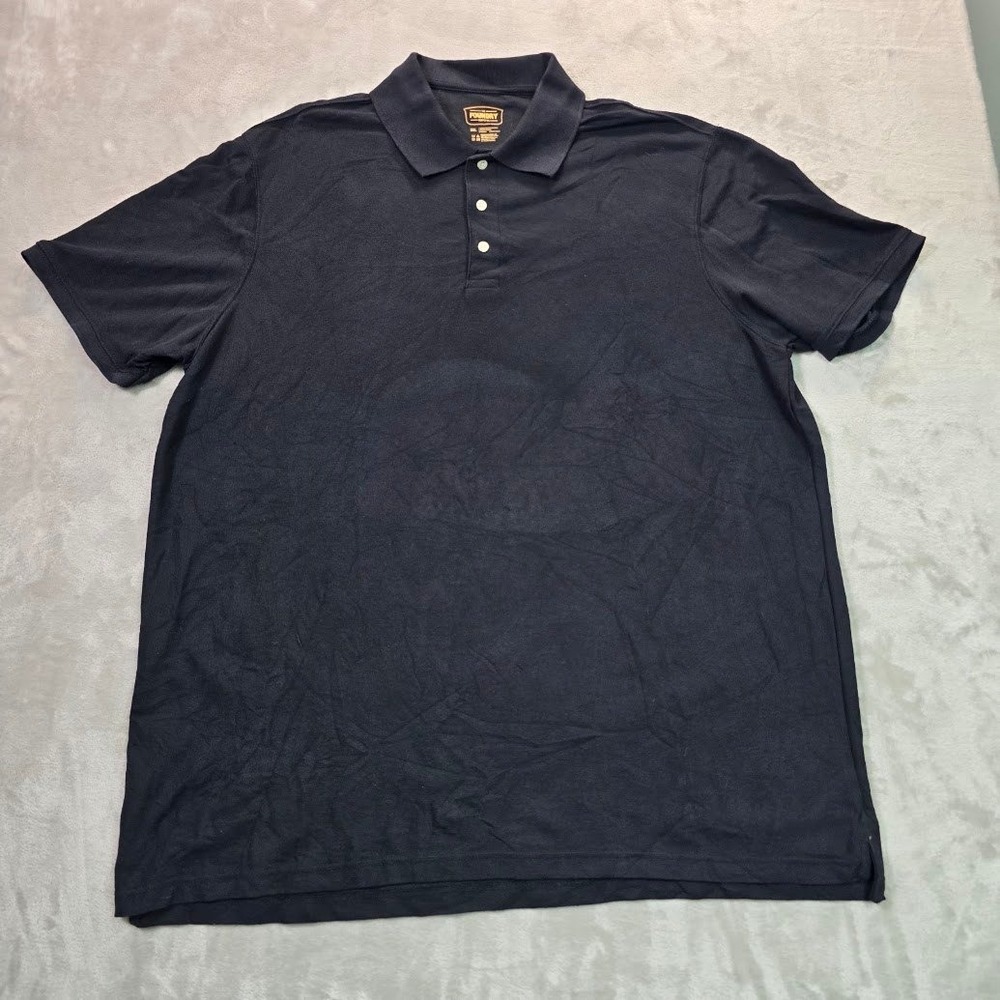 The Foundry Supply Co‎ Mens 2XL Black Short Sleeve Pique Polo Shirt
